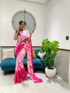 DAC Prisma Chinon Silk Printed Designer 1 Minute Readymade Sarees Wholesale Shop In Surat